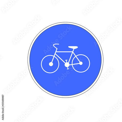 Panneau routier: Piste obligatoire pour cycles