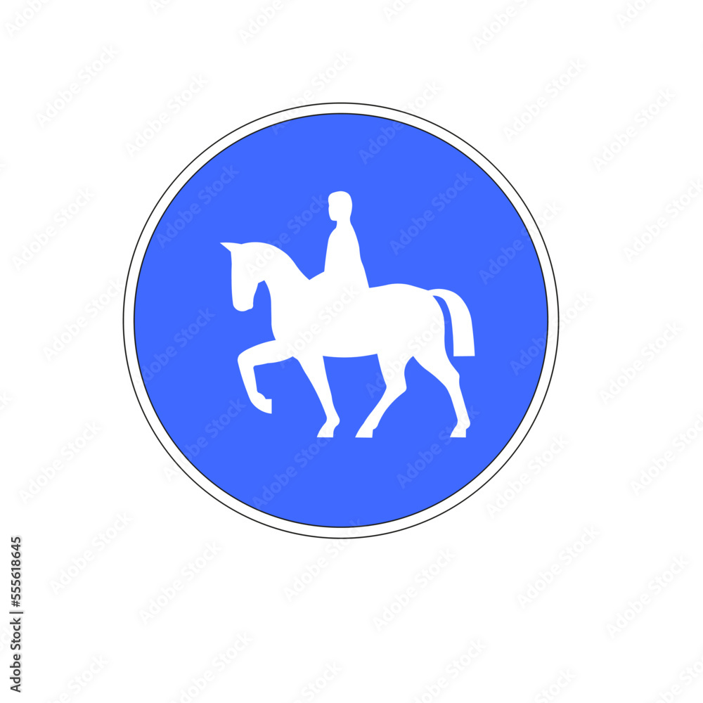 Panneau routier: Chemin obligatoire pour cavaliers