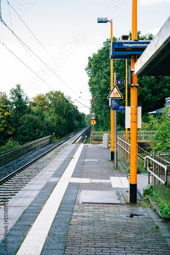Empty train station in Germany.