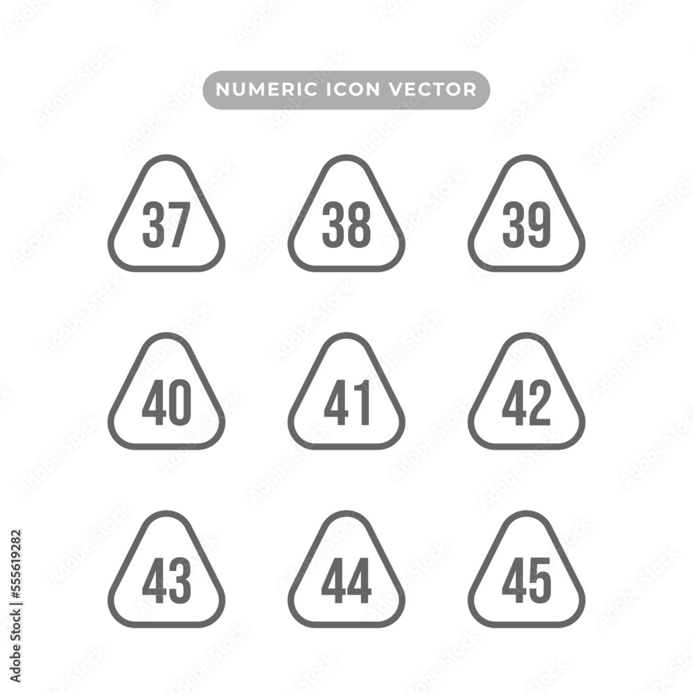 Numeric icon vector design templates Numeric icon vector design templates