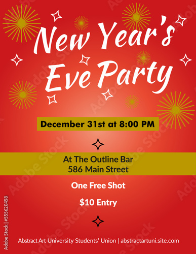 New Year s Eve Party - Invitation Card - Party Invitation Card 2023 Vector Card