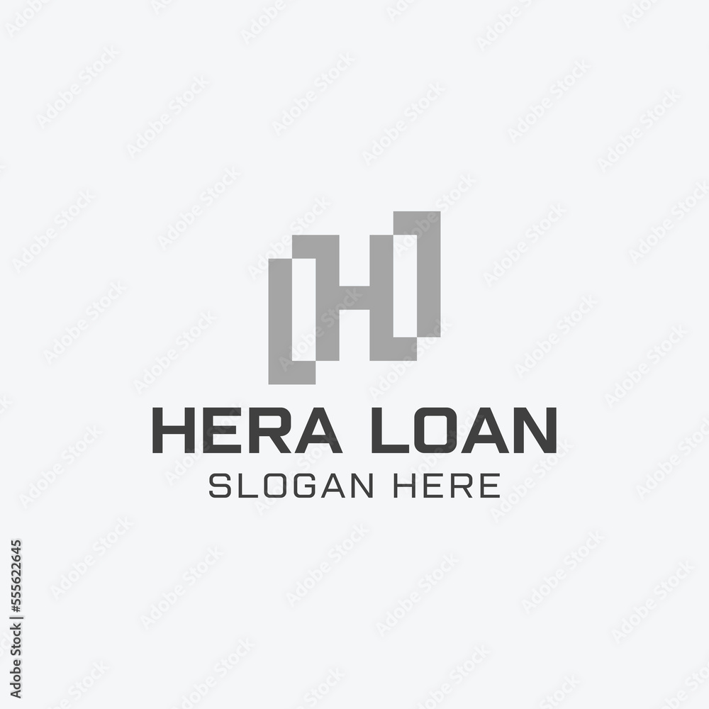 Letter HL LH Simple monogram logo