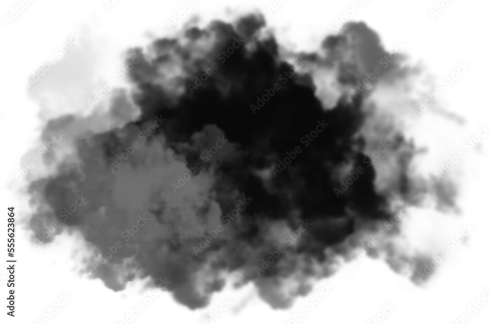 black clouds of air pollution