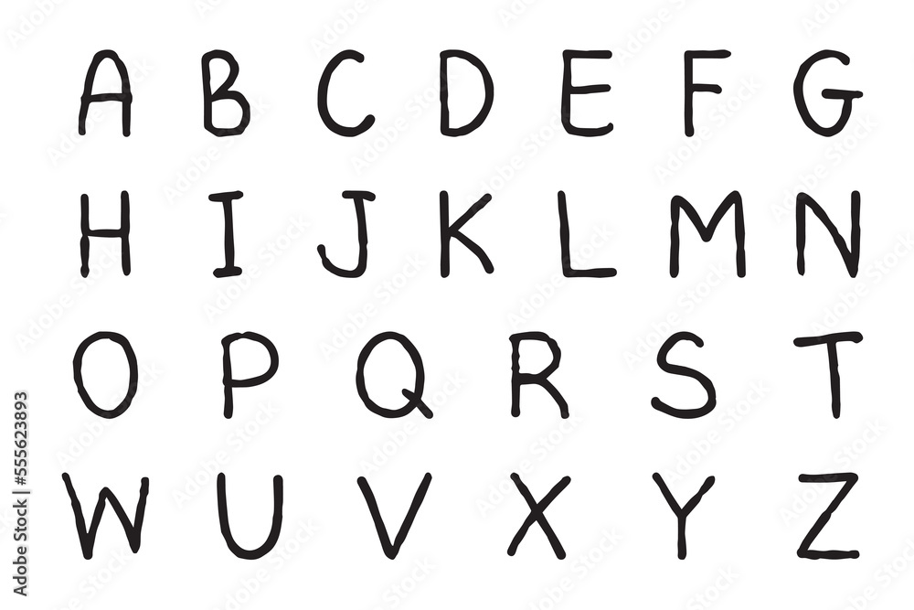 black english alphabet hand writing doodle cute black english alphabet hand writing doodle cute