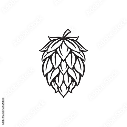 Hop brewery icon vector.