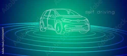 self driving car illustration