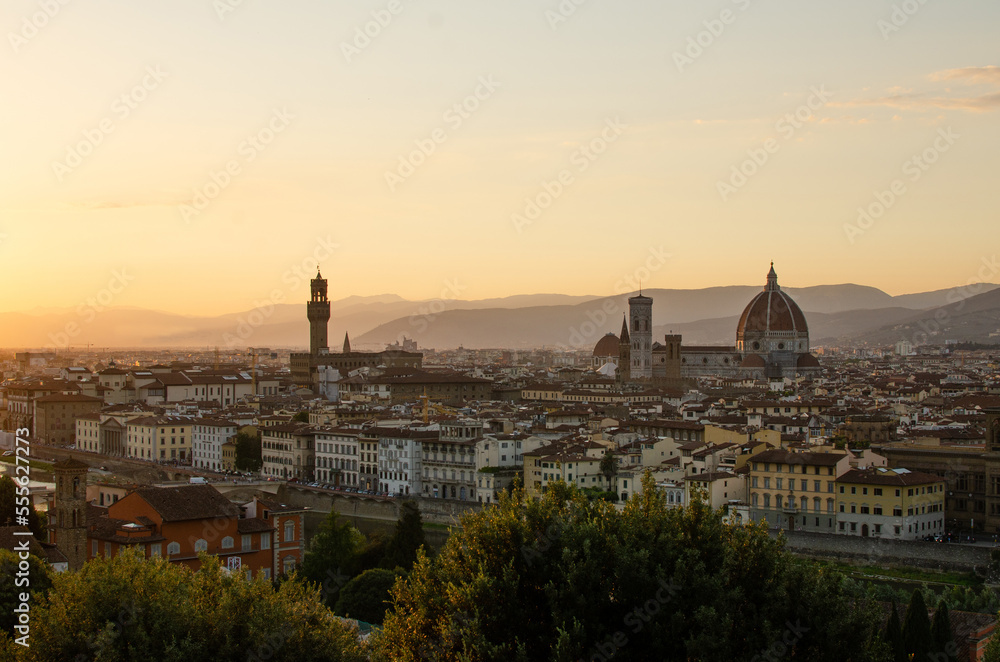 Florence by sunset. Italy.