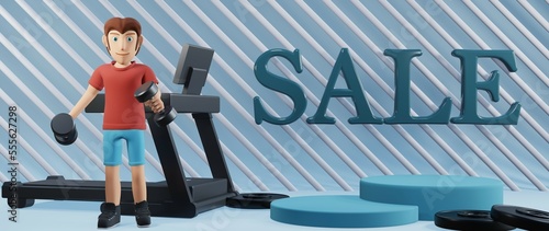 Wallpaper Mural 3D rendering of podium for fitness products health products or dietary supplement Torontodigital.ca