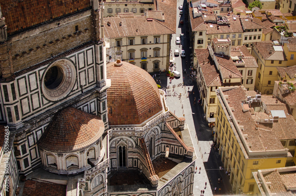 Obraz premium Florence, Cathedral Santa Maria del Fiore. View from Campanile Giotto