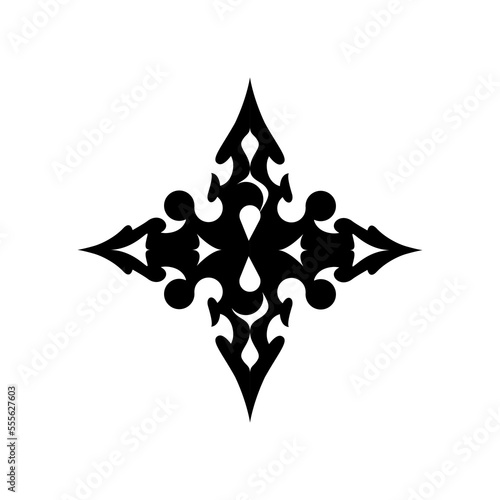 Snowflake silhouette, black...