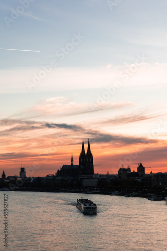 Cologne cathedral during sunset