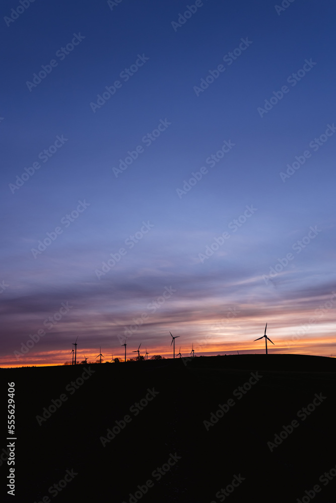 Windmill sunset