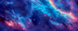 background with space nebula, Generative AI Art Illustration