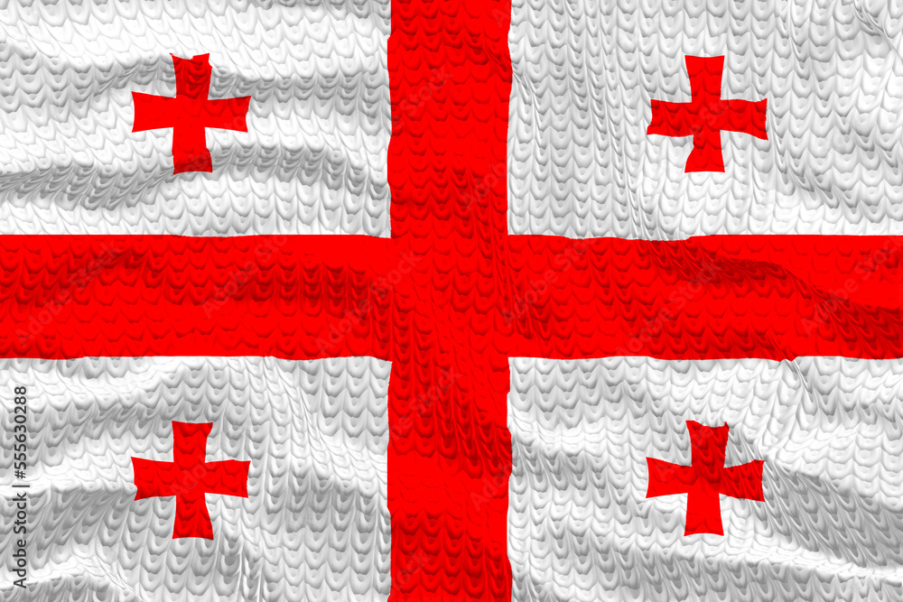 National flag of Georgia. Background with flag of Georgia National flag of Georgia. Background with flag of Georgia