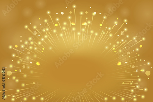 Light Yellow Fireworks Burst Illustration With Center Text Space
