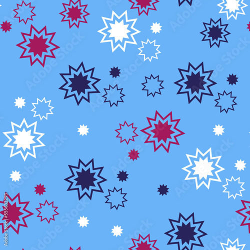 new year pattern wit snowflakes