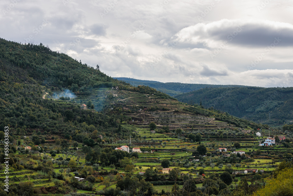 Centuries-Old Terraced Agriculture in the Serra da Estrela Mountains, Portugal