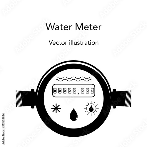 Water meter for cold and hot water.