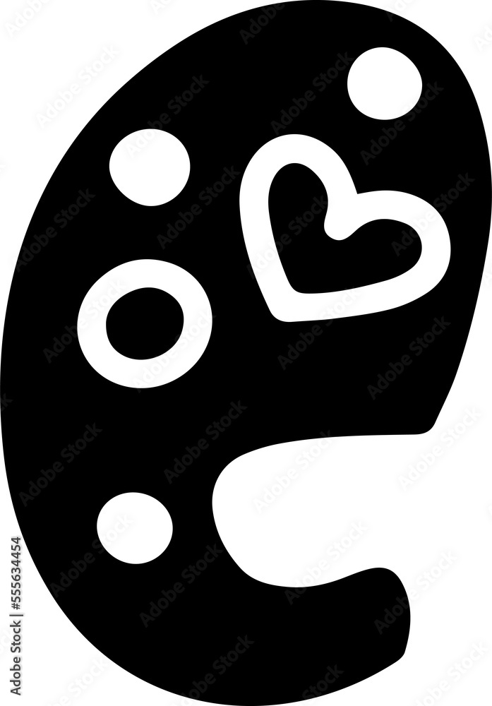 valentine style alphabet with heart, letter C valentine style alphabet with heart, letter C