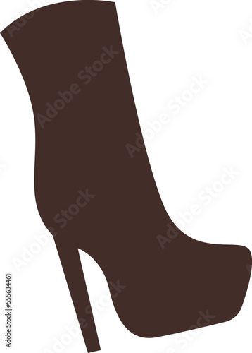 Fashion flat icon Trendy heels Modern style