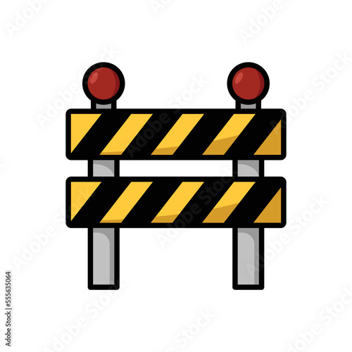 road barrier icon vector design template in white background