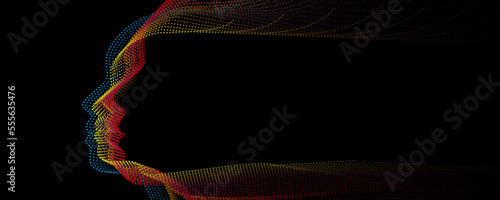 Artificial intelligence. Technology web background. Virtual concept