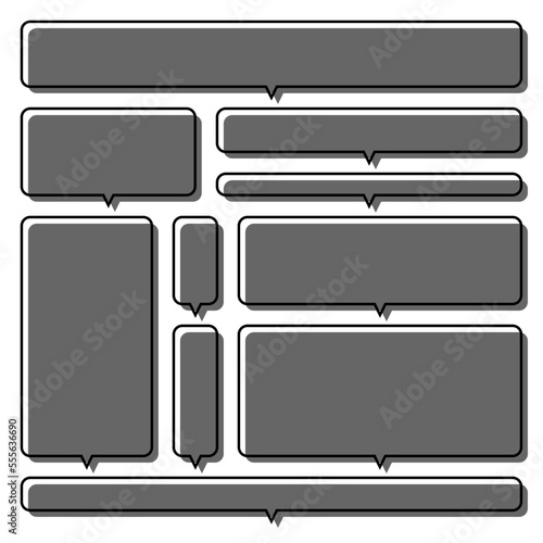 Vector Collection Set of Dialog Box Designs