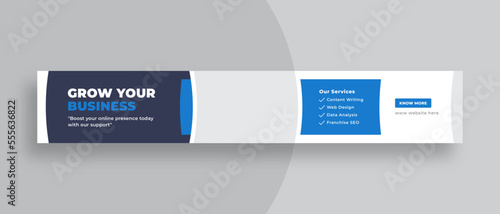 Digital marketing large web banner, social cover template or corporate business banner template