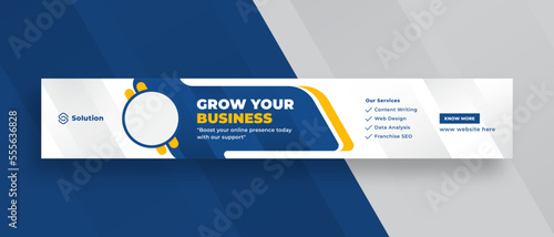 Digital marketing large web banner, social cover template or corporate business banner template