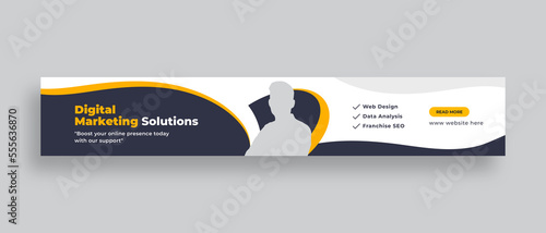 Digital marketing large web banner, social cover template or corporate business banner template