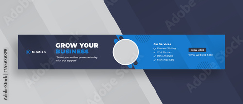 Digital marketing large web banner, social cover template or corporate business banner template