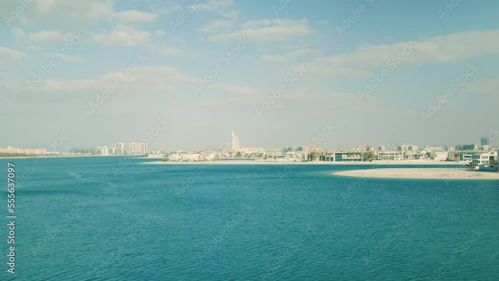 The coast of Dubai with Burj Al Arab, United Arab Emirates The coast of Dubai with Burj Al Arab, United Arab Emirates