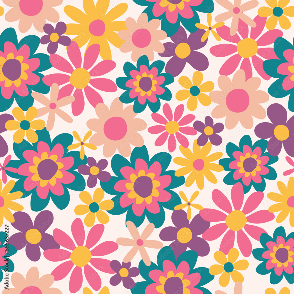 vivid seamless floral pattern