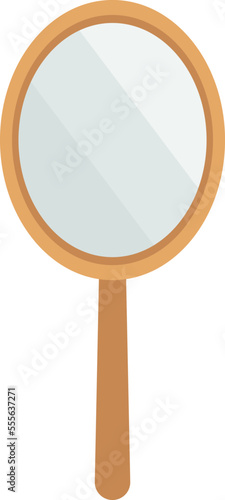 Modern hand held mirrors flat icon