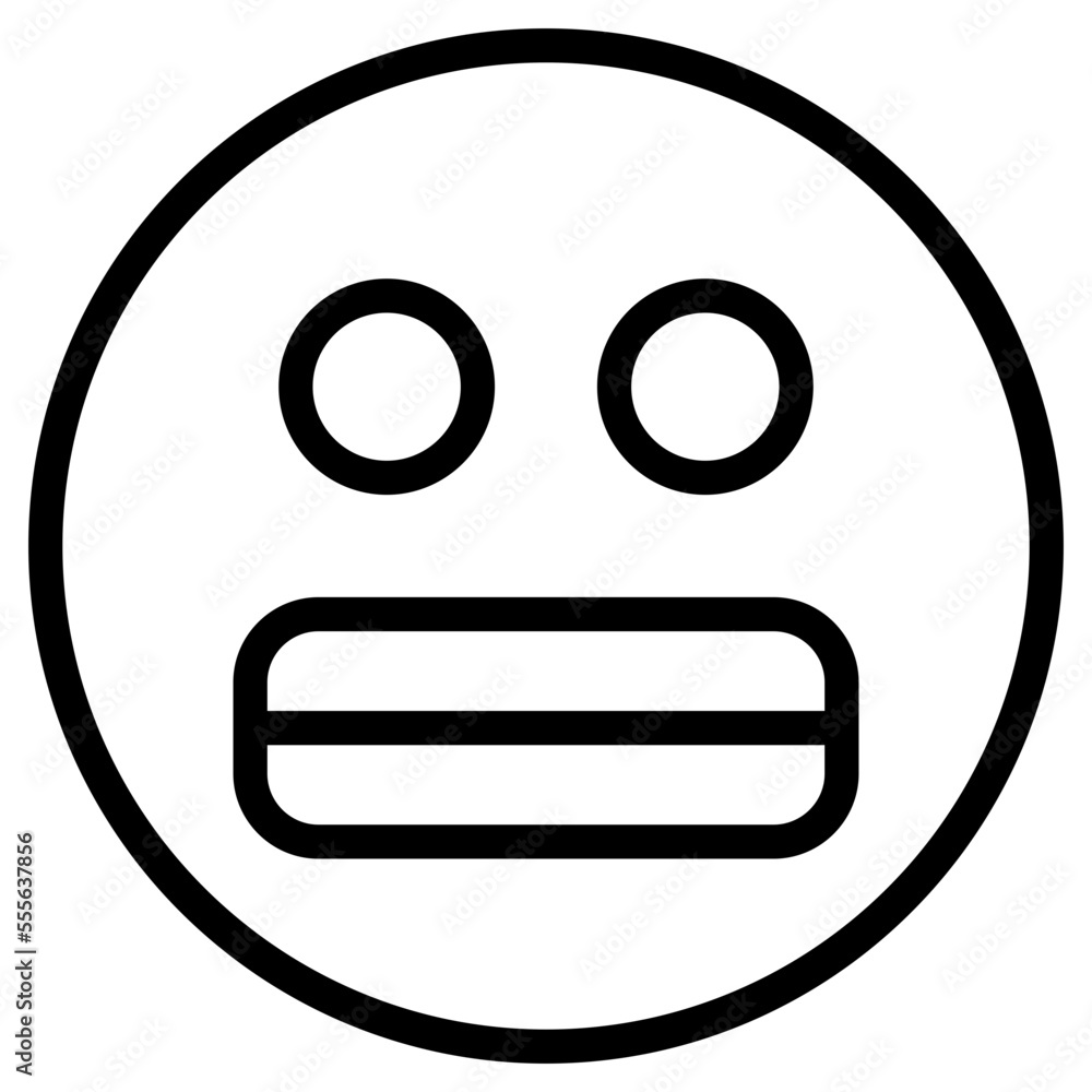 grimacing line icon grimacing line icon