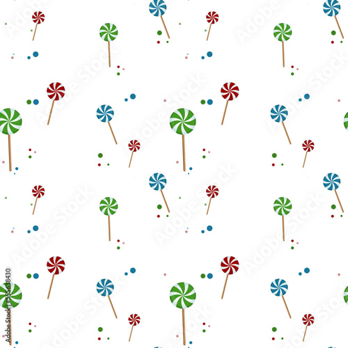 pattern of colorful lollipops.vector illustration of sweets