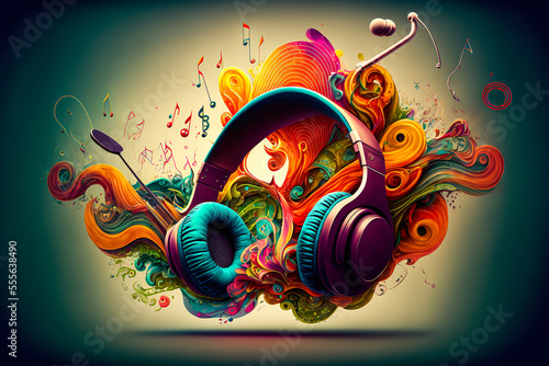 Music Vibes,colored musical headphones