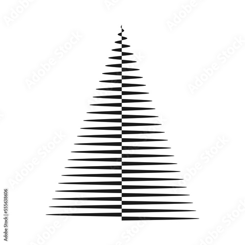 Negative Space Sine Wave Christmas Tree