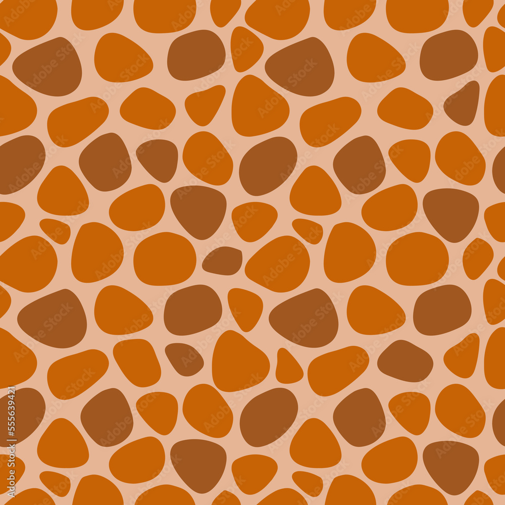Seamless texture with imitation giraffe skin. Fashionable abstract print in handmade style Seamless texture with imitation giraffe skin. Fashionable abstract print in handmade style