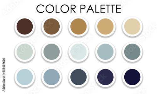 Obraz na płótnie Universal color palette 2023. Color combinations. Vector w salonie