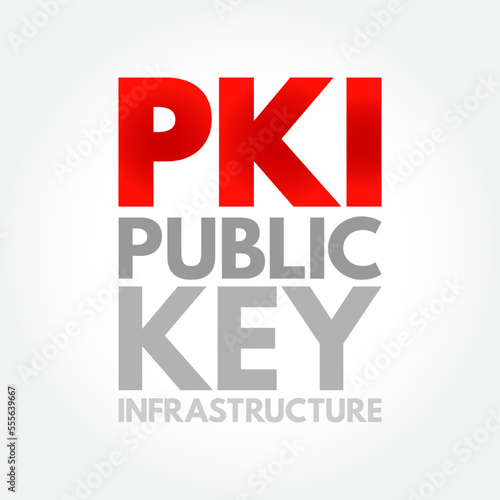 PKI - Public Key Infrastructure is a set of roles  policies  hardware  software and procedures needed for digital certificates and manage public-key encryption  acronym concept background