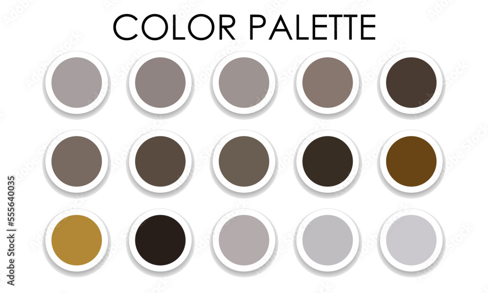 Universal color palette 2023. Color combinations. Vector