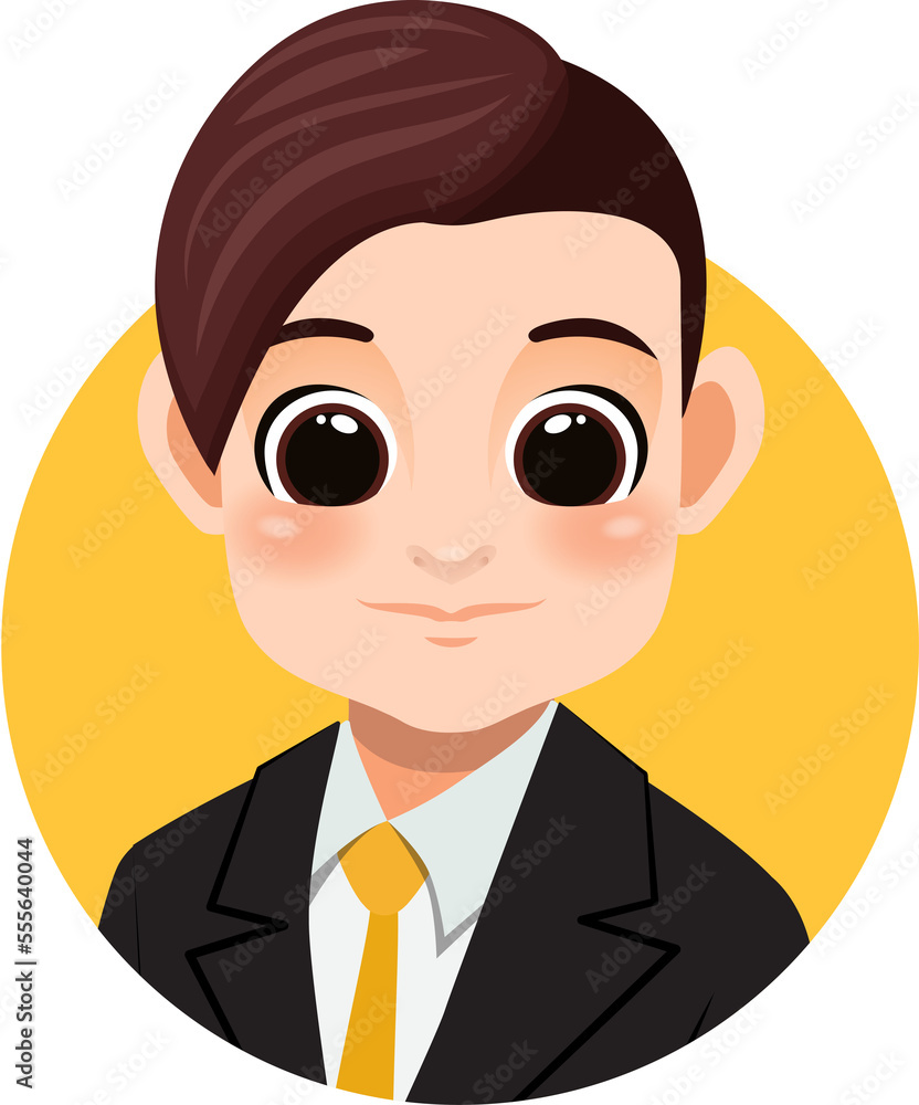 Smile businessman avatar man face profile icon concept online support service male cartoon character portrait isolated flat icon Smile businessman avatar man face profile icon concept online support service male cartoon character portrait isolated flat icon