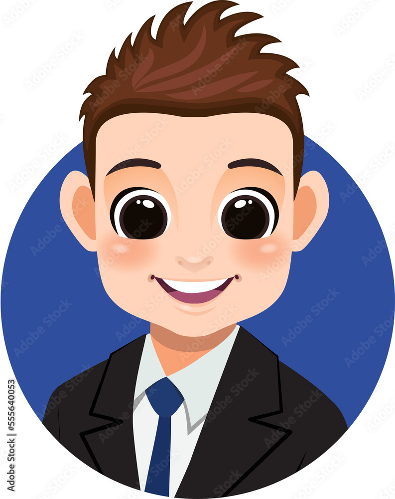 Smile businessman avatar man face profile icon concept online support service male cartoon character portrait isolated flat icon Smile businessman avatar man face profile icon concept online support service male cartoon character portrait isolated flat icon