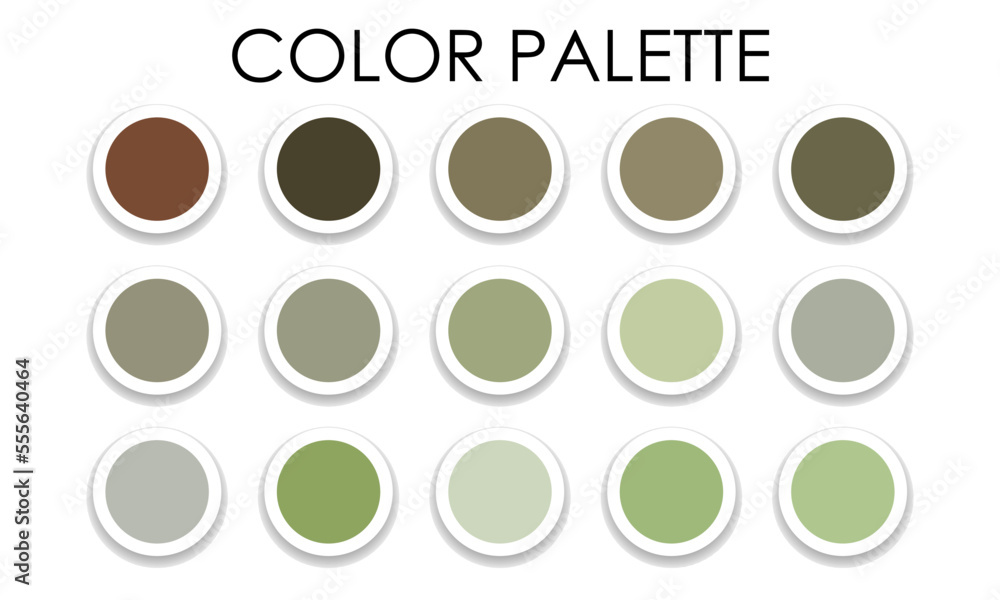 Universal color palette 2023. Color combinations. Vector