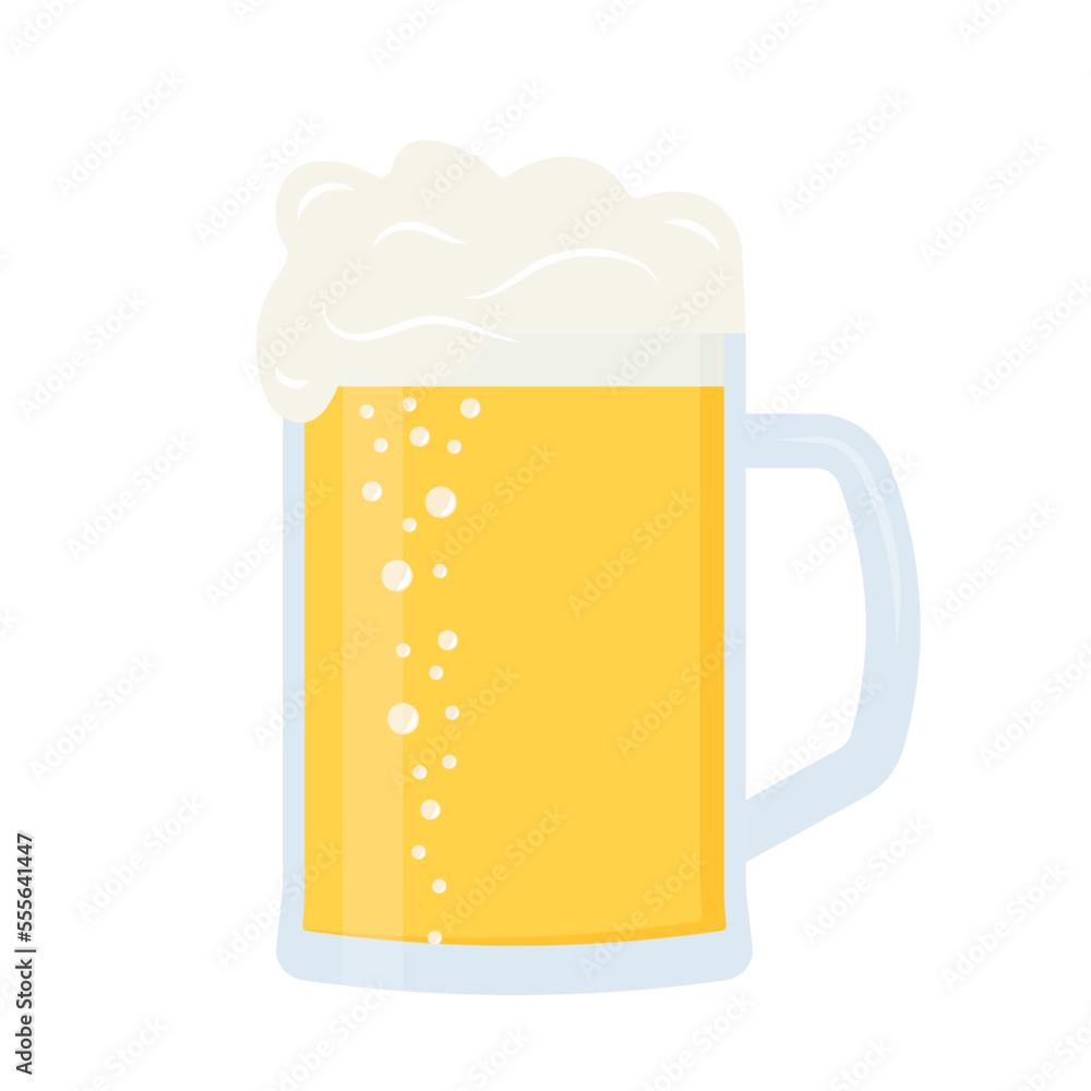 large beer mug with foam icon- vector illustration large beer mug with foam icon- vector illustration