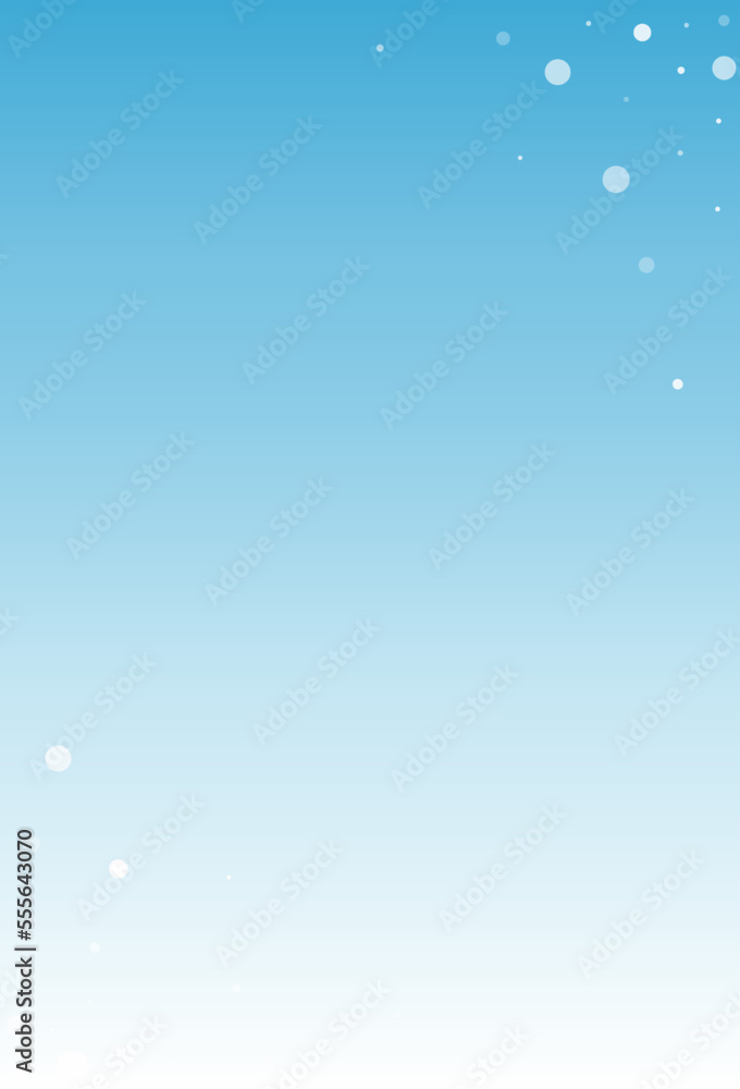White Snow Vector Blue Background. Falling Silver