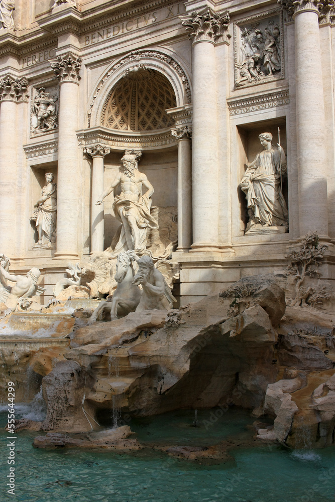 Ancient Trevi Fountain in Rome