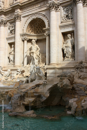 Ancient Trevi Fountain in Rome