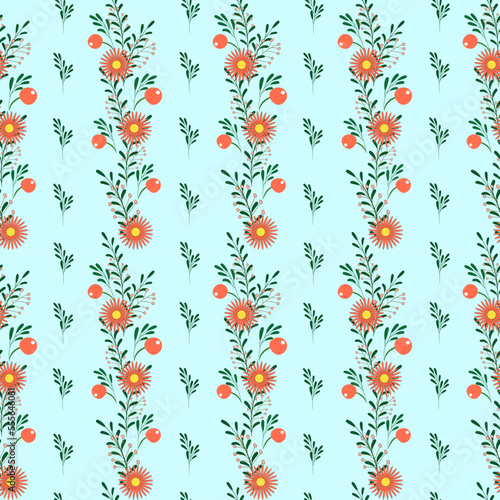 Floral seamless pattern in vector.